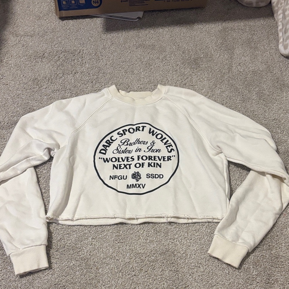 Darc Sport Cream Cropped Sweatshirt